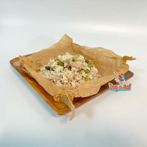 Готовый обед для собак отварная говядина с рисом и стручковой фасолью 750 г